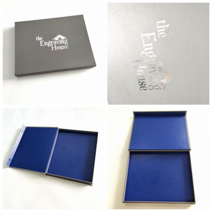 Логотип форменной коробки книги сусального золота упаковывая штейновый серебряный для закрытия документов магнитного