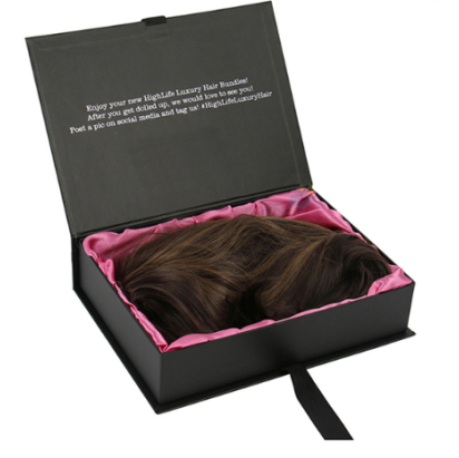 Коробки книги картона упаковка расширения волос бумаги золота магнитной форменной лоснистая