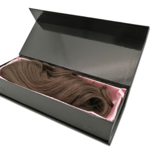 Коробки книги картона упаковка расширения волос бумаги золота магнитной форменной лоснистая