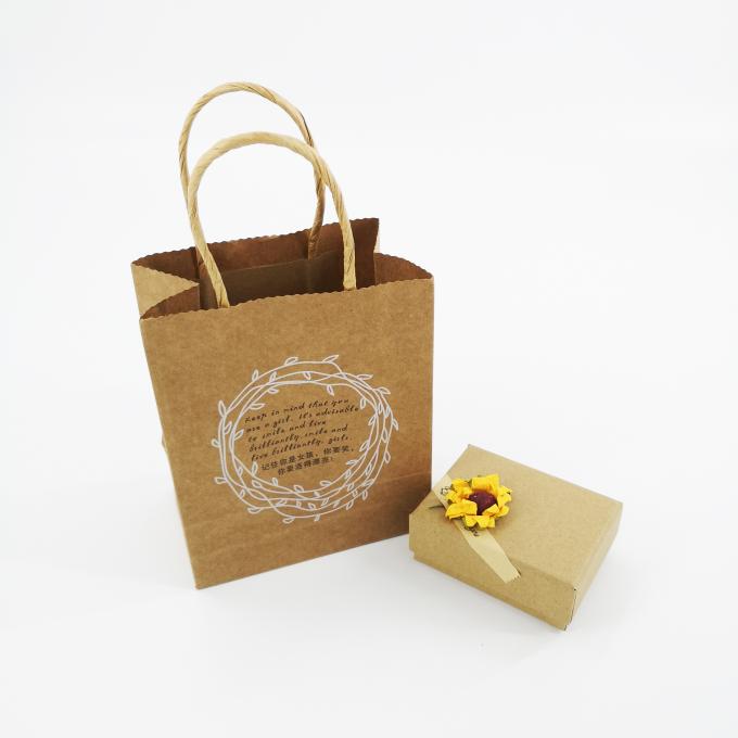 Хозяйственные сумки бумаги ремесла Брауна напечатали штейновую поверхность слоения для упаковки ювелирных изделий