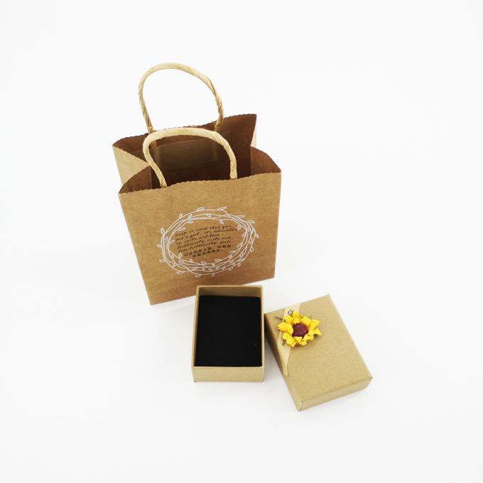 Хозяйственные сумки бумаги ремесла Брауна напечатали штейновую поверхность слоения для упаковки ювелирных изделий