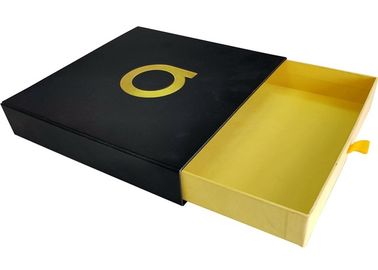 Китай Черный бумажный сползая логотип фольги подарочных коробок ящика выбитый золотом для одежды завод