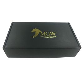Китай 35 кс 24 кс 7км гофрировали ОЭМ логотипа золота подарочных коробок с черным цветом завод