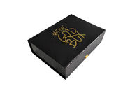 Напечатанный логотип штемпелевать золота складывает вверх подарочные коробки, книгу сформированная бумажная подарочная коробка поставщик