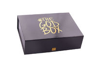 Подарочные коробки Папербоард прямоугольника складывая с черным фоторезистом и горячим логотипом золота поставщик