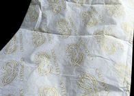 Золотой подгонянный цвет салфетки подарка логотипа напечатанный одеждой ровный белый поставщик