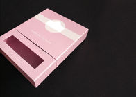 Розовая магнитная коробка карты подарка закрытия с 2 прослойками и ясным окном поставщик