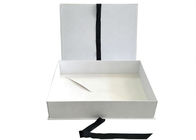 Белый плоский складывая подарочной коробки закрытия ленты транспорт магнитной легкий для упаковки платья поставщик