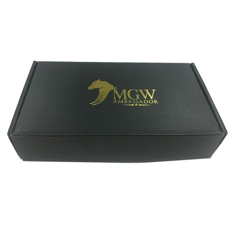 35 кс 24 кс 7км гофрировали ОЭМ логотипа золота подарочных коробок с черным цветом поставщик