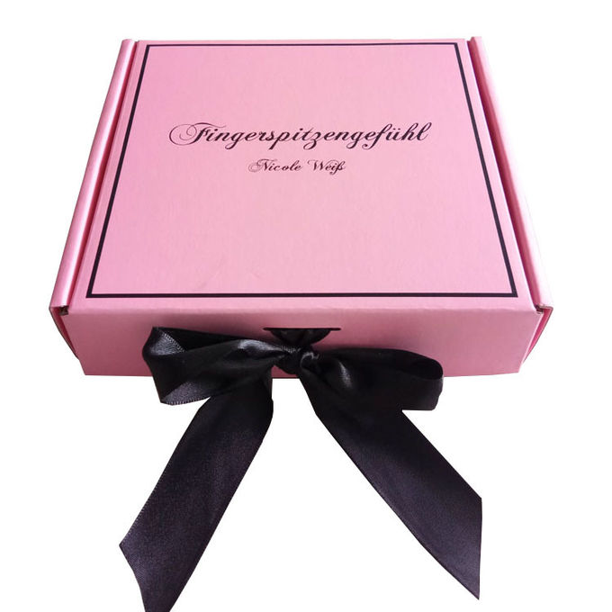Розовым подарочная коробка ленты гофрированная закрытием для девушек одевает/расширения волос