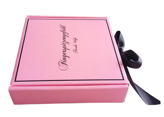 Розовым подарочная коробка ленты гофрированная закрытием для девушек одевает/расширения волос