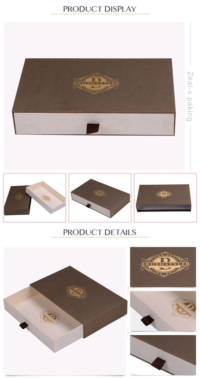 Эко- дружелюбный сползая тип аттестованное одеяние ИСО9001 ящика бумажной коробки
