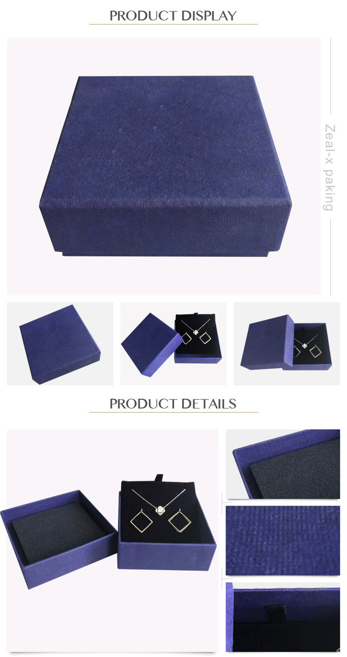 Изготовленный на заказ набор бумаги ювелирных изделий картона подарочной коробки бумаги цвета упаковывая с пеной