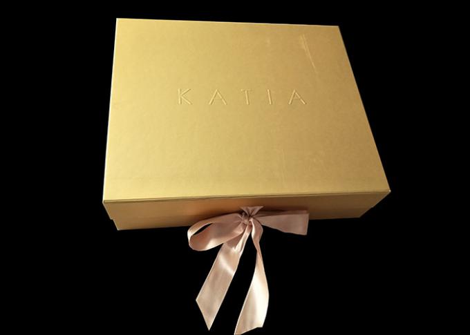 Золотая бумага складывая магнитные упаковывая подарочные коробки крепко для париков волос
