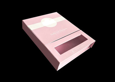 Китай Розовая магнитная коробка карты подарка закрытия с 2 прослойками и ясным окном завод