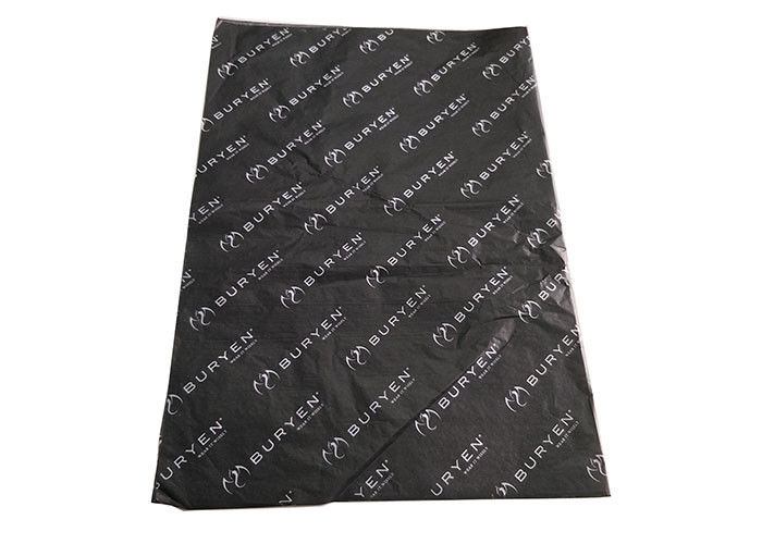 Черная оптовая салфетка, удобная упаковочная бумага цветка с напечатанным логотипом поставщик